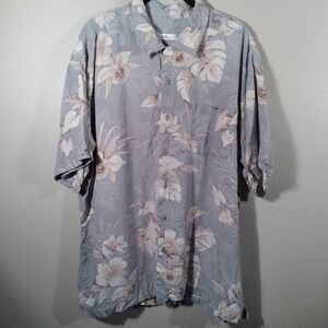 Burma Bibas Silk Floral Tropical Button Shirt